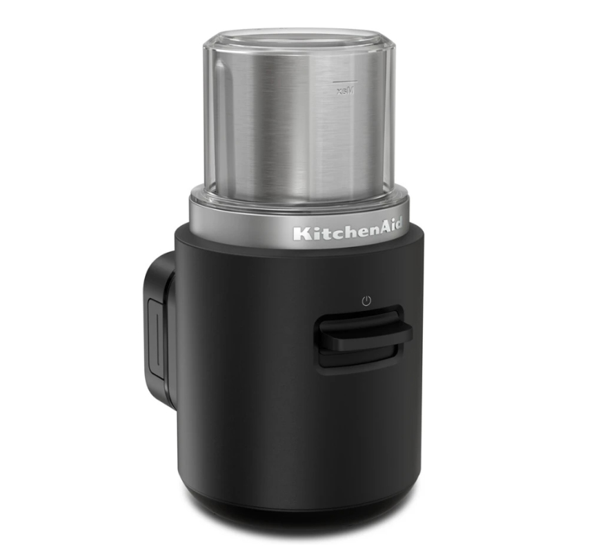 product image - Кофемолка беспроводная с аккумулятором KitchenAid GO, 26,3х12,7х20,3 см, черный матовый