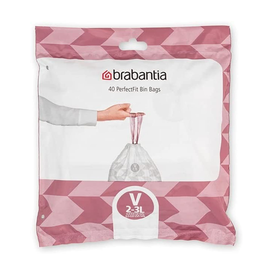 product image - Набір пакетів для сміття Brabantia PerfectFit, об'єм 2-3 л, 40 шт