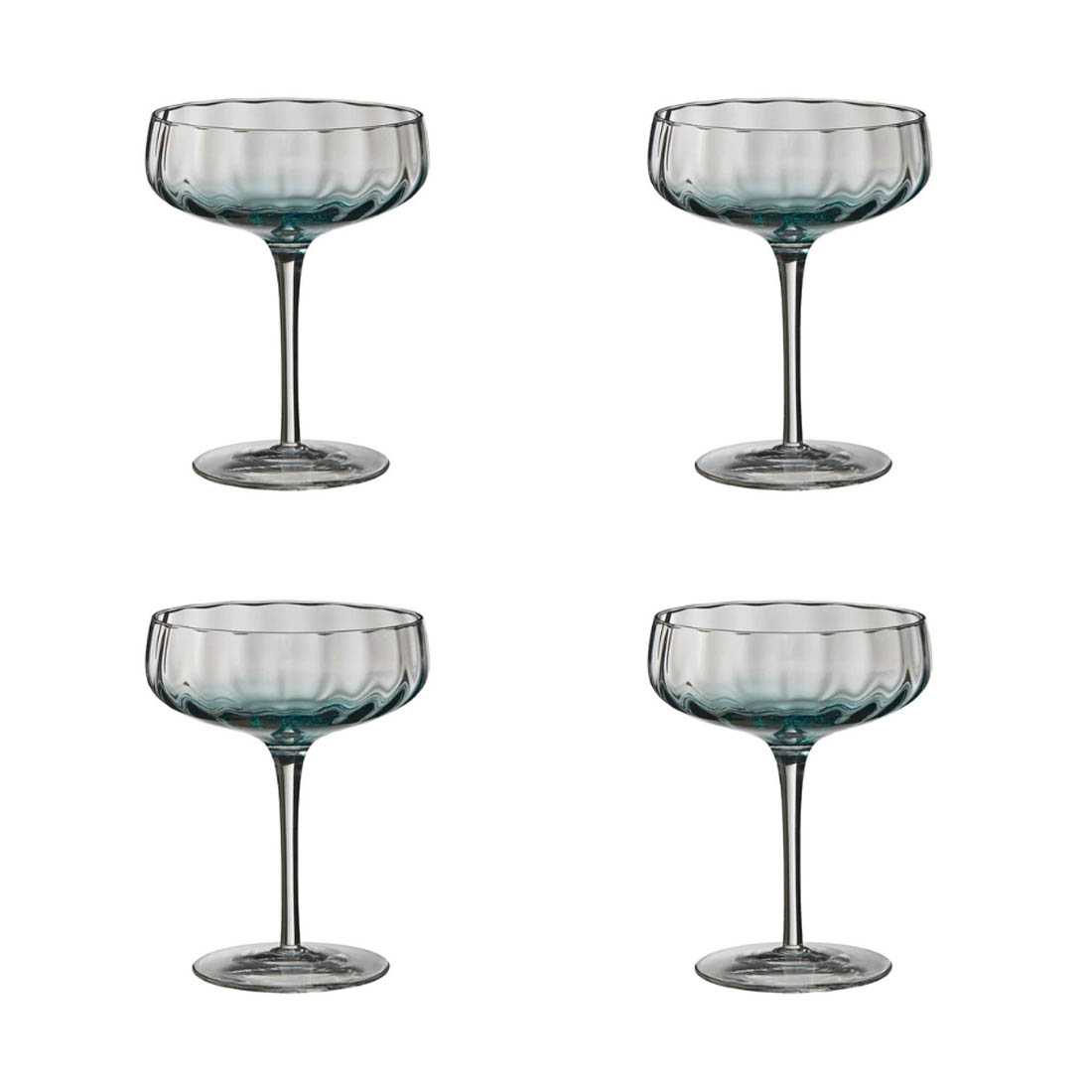 product image - Набор бокалов для шампанского Aida SOHOLM SONJA, объем 0,3 л, бензиновый синий, 4 шт