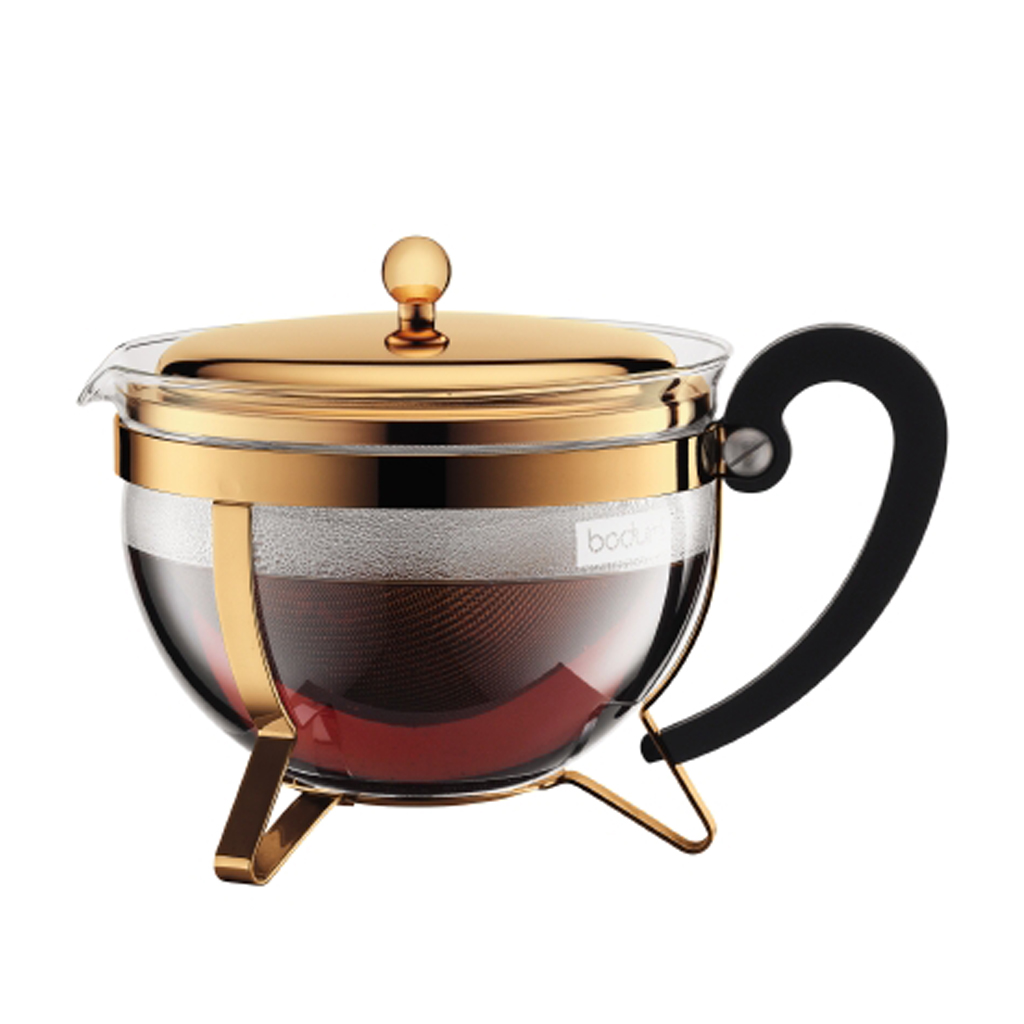 product image - Чайник заварочный с крышкой Bodum CHAMBORD, объем 1,5 л, прозрачный с желтым