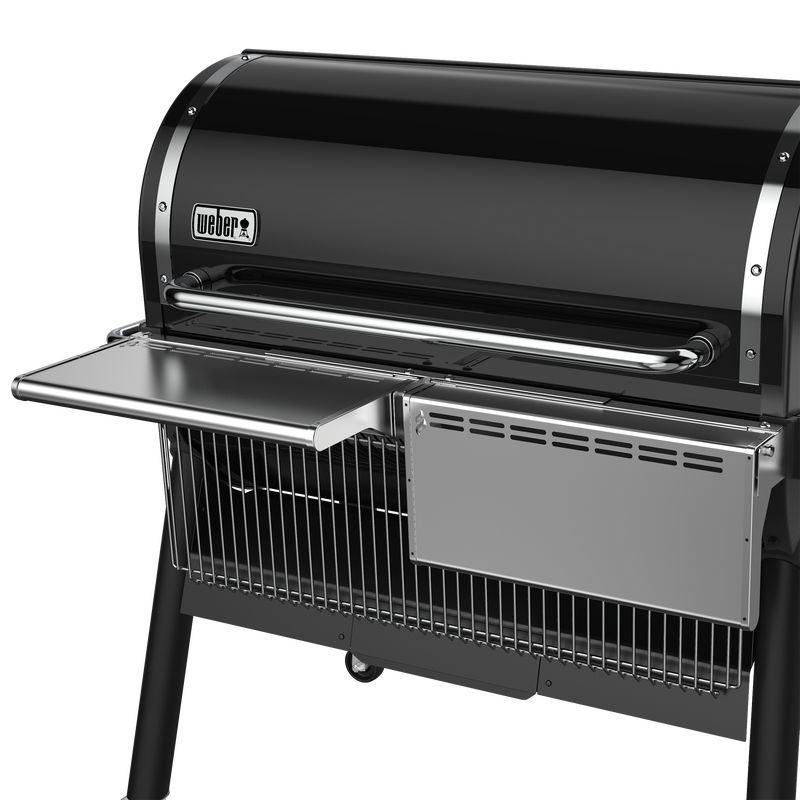 Столик передний складной для гриля Weber Smoke Fire, 98,8х26,2х6,4 см, серый
