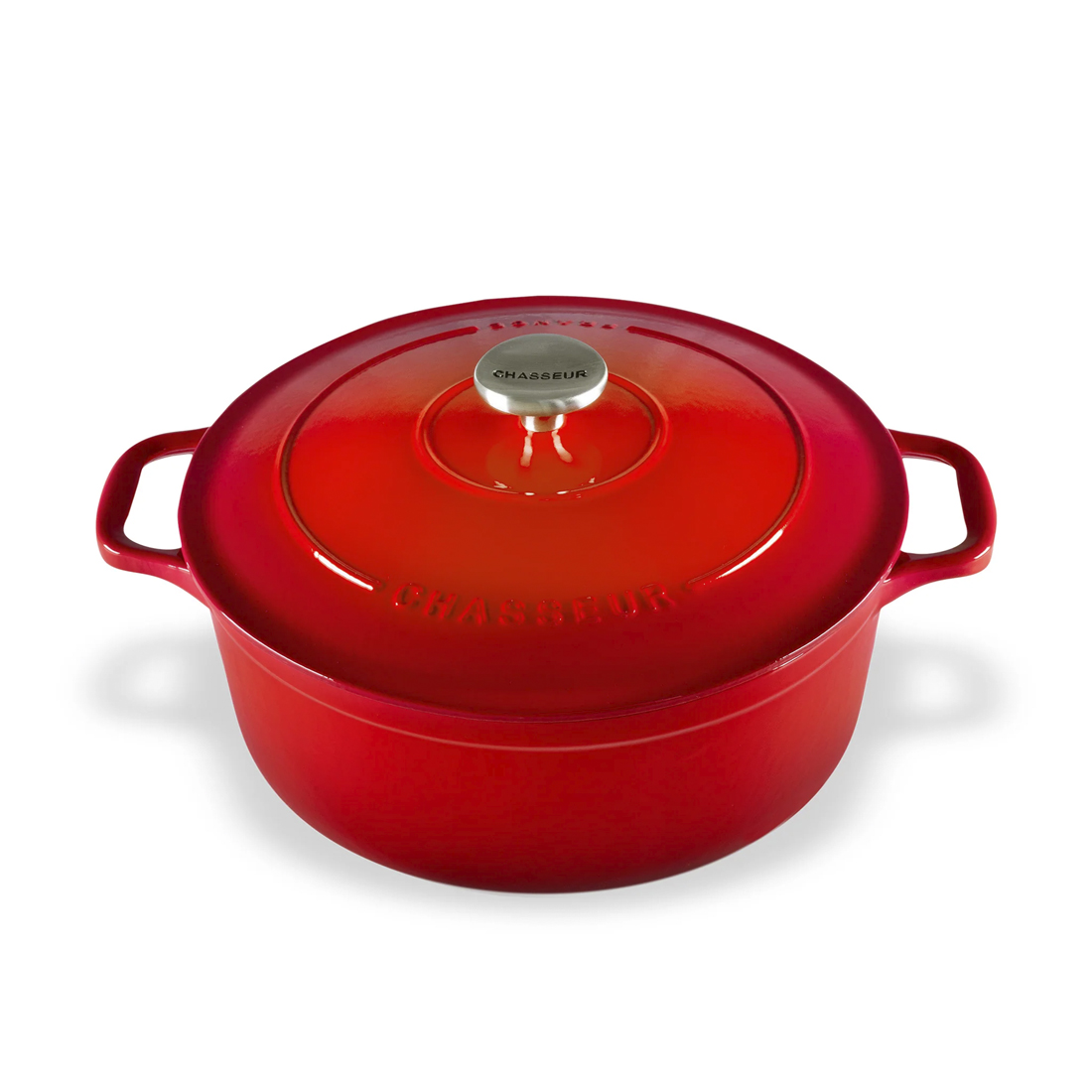 product image - Кастрюля с крышкой Chasseur ROUND CASSEROLE, объем 2,5 л, красный рубин