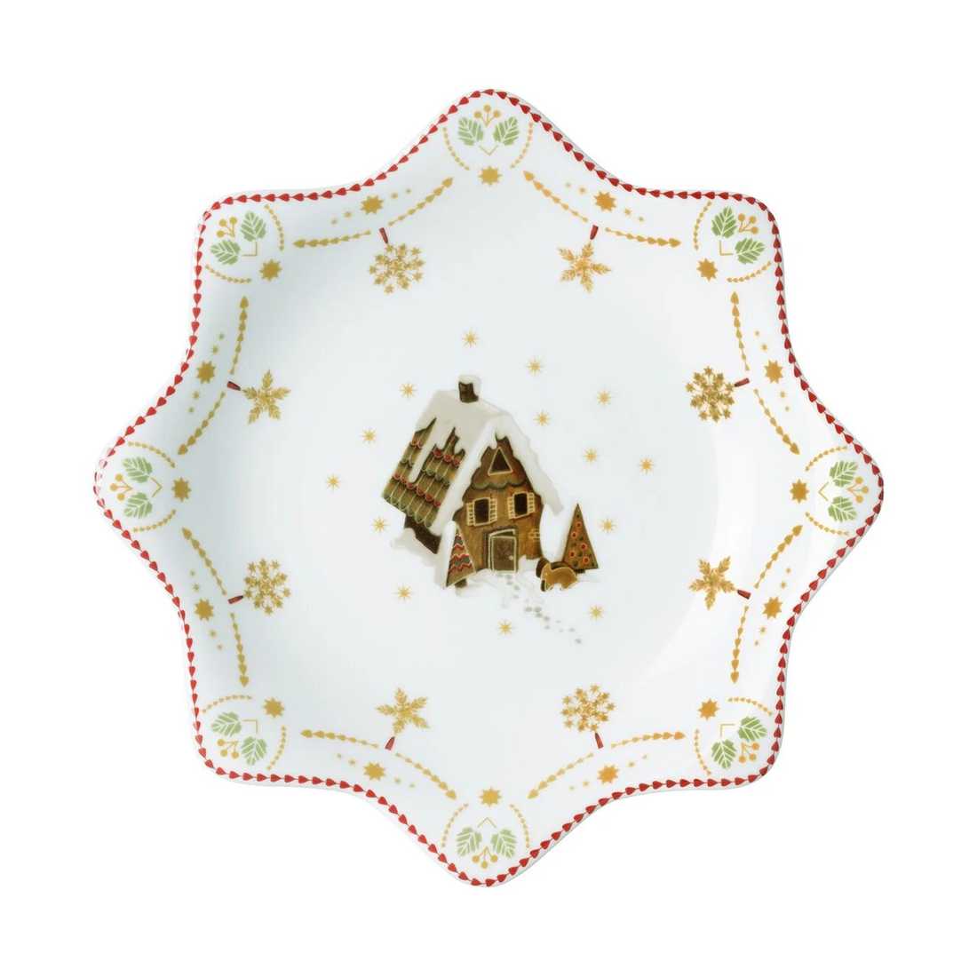 product image - Блюдо фігурне Hutschenreuther CHRISTMAS LOVE, діаметр 25 см, білий з малюнком