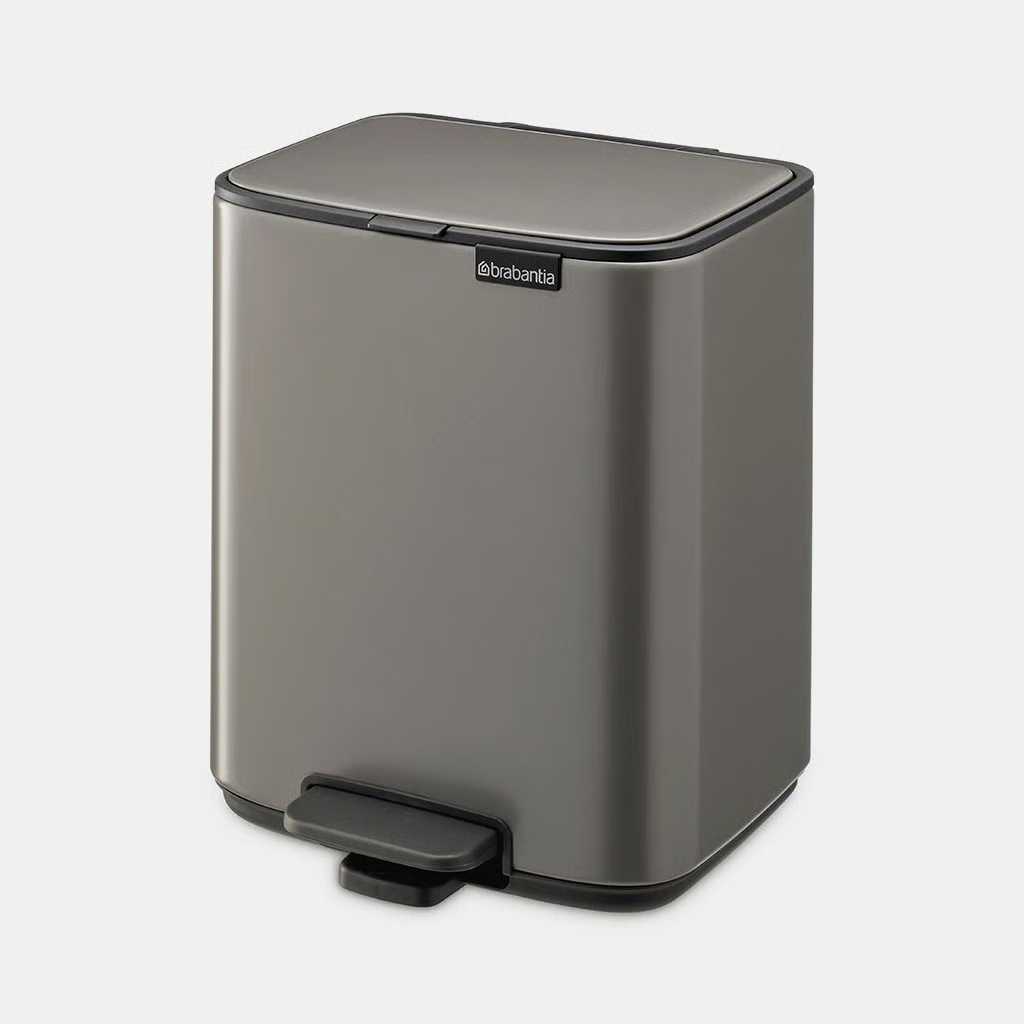 Бак для сміття Brabantia Bo Pedal Bin, об'єм 7 л, платиновий