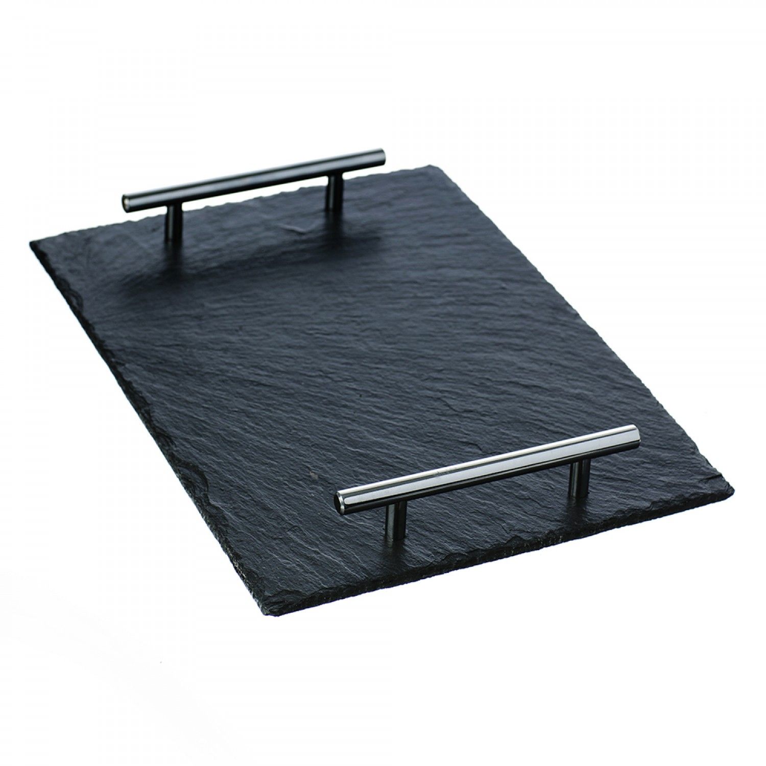 product image - Таця з прямими ручками Just Slate, сланець, 35х25 см, чорний