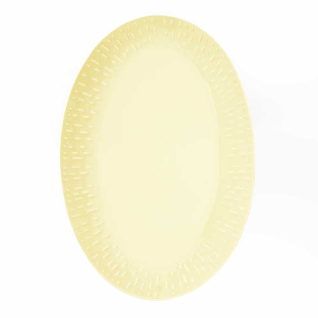 product image - Блюдо овальне порцелянове Aida CONFETTI, 36х25,5 см, жовтий