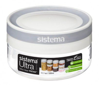 product image - Контейнер пищевой для хранения Sistema ULTRA, объем 0,33 л, 6,3х10х10 см, прозрачный