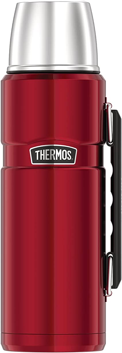 product image - Термос Thermos STAINLESS KING, об'єм 1,2 л, темно-червоний