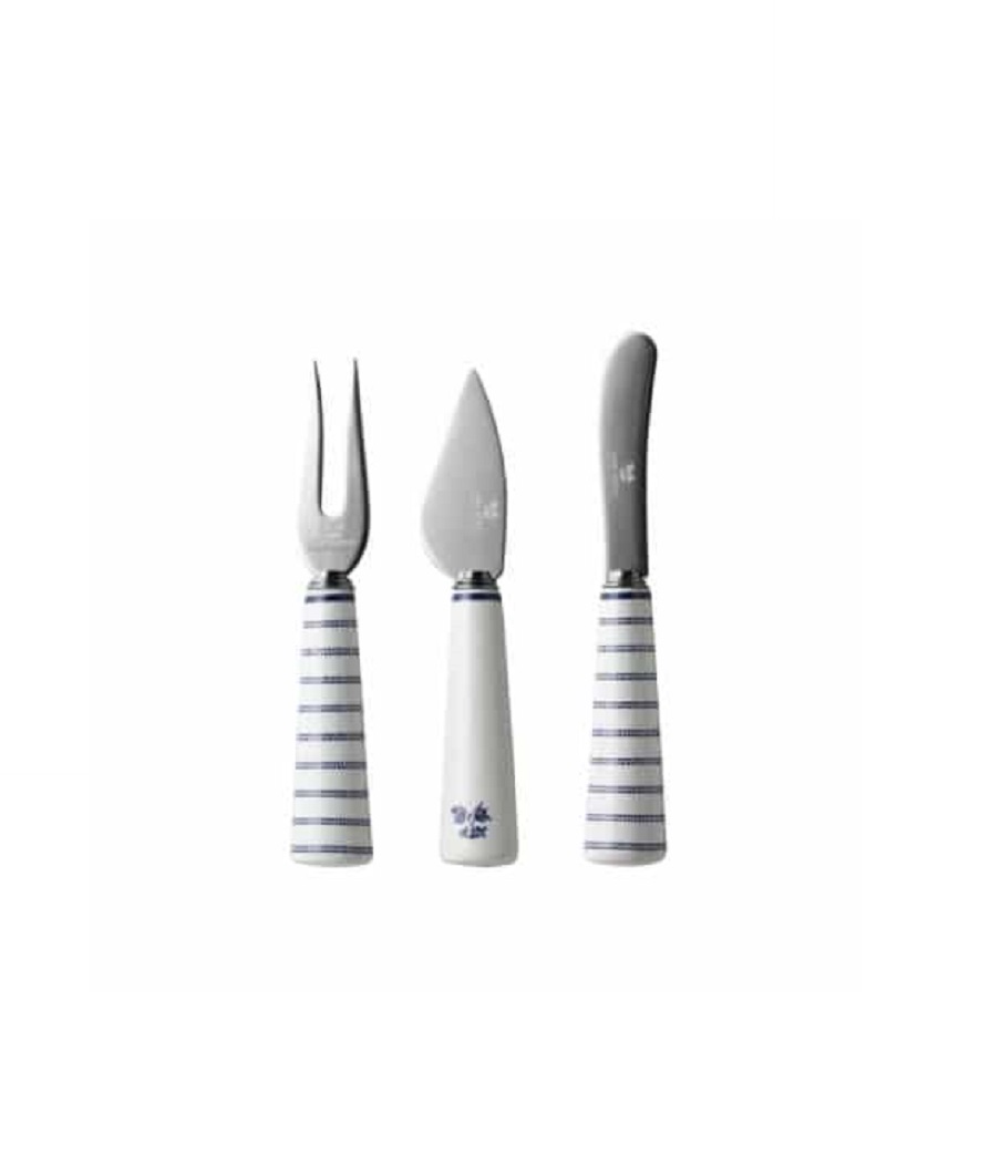 product image - Набор из 3 ножей для сыра в коробке Laura Ashley BLUEPRINT, белый в полоску, 3 предмета