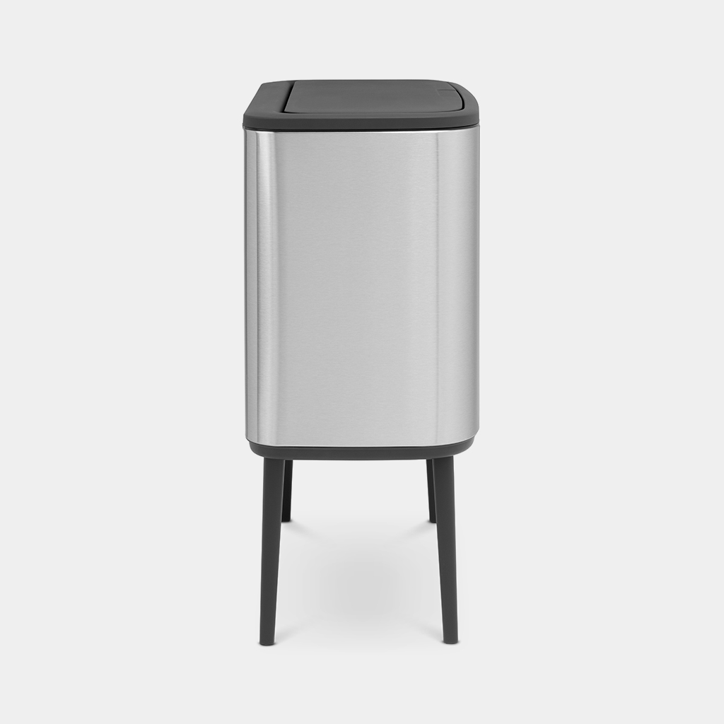 Бак для сміття з 2 відрами (об'єм 11 і 23 л) Brabantia Touch Bin Bo, сріблястий