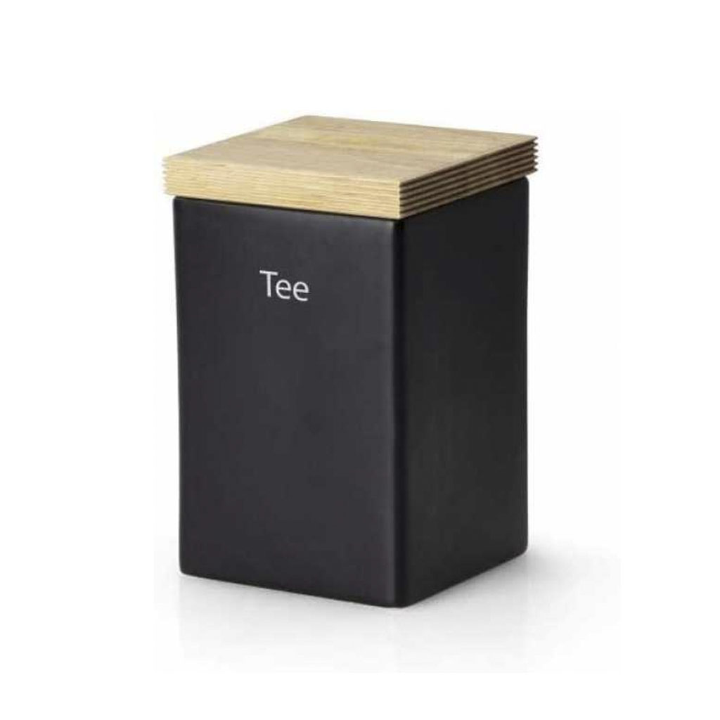 product image - Емкость для хранения Continenta Storage box ceramic, 16, 5 х 10 х 10 см, черный