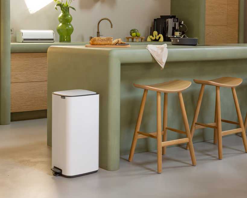 Бак для сміття Brabantia Bo Pedal Bin, об'єм 30 л, білий