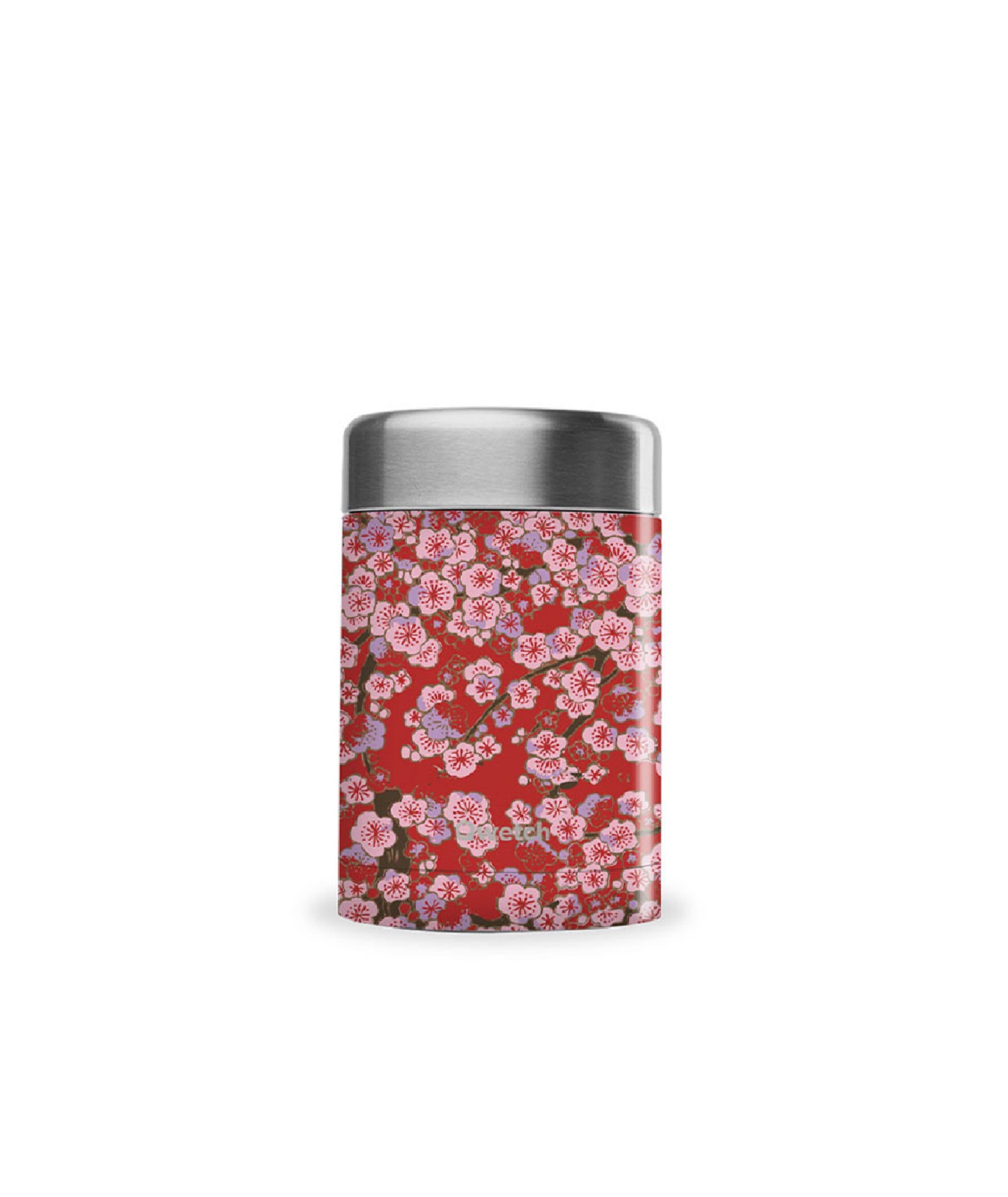 product image - Термос для їжі Qwetch FLOWERS, об'єм 0,34 л, червоний