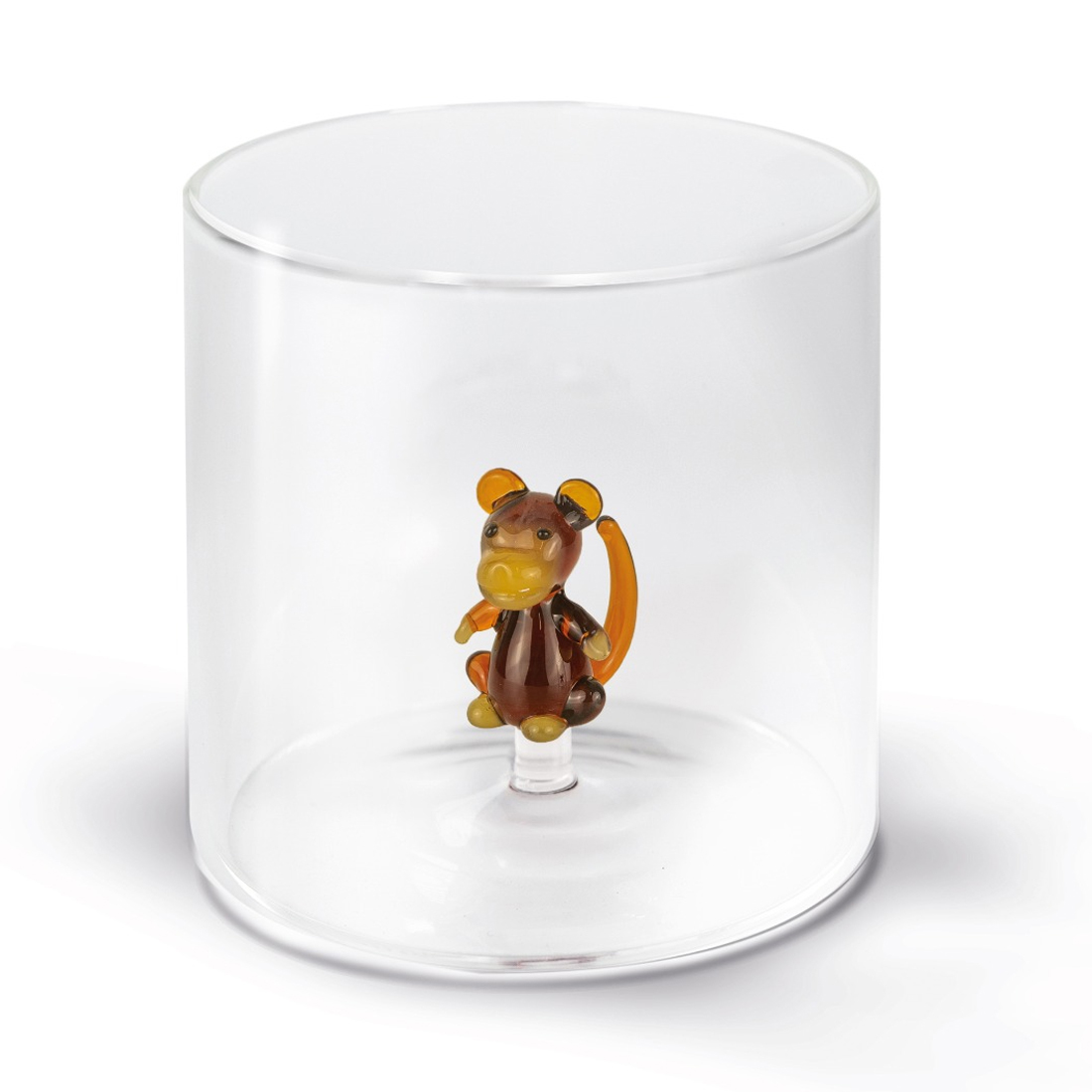 product image - Склянка «Мавпочка» WD Lifestyle Monterey Animals, об'єм 0,25 л, прозорий