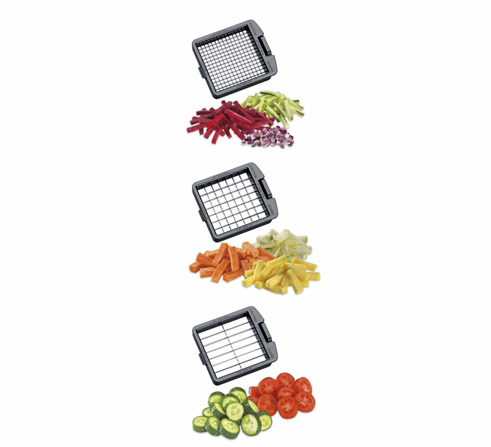 Овочерізка для подрібнення кубиками Kuchenprofi Fix Plus, 27,5x11x12 см, чорний