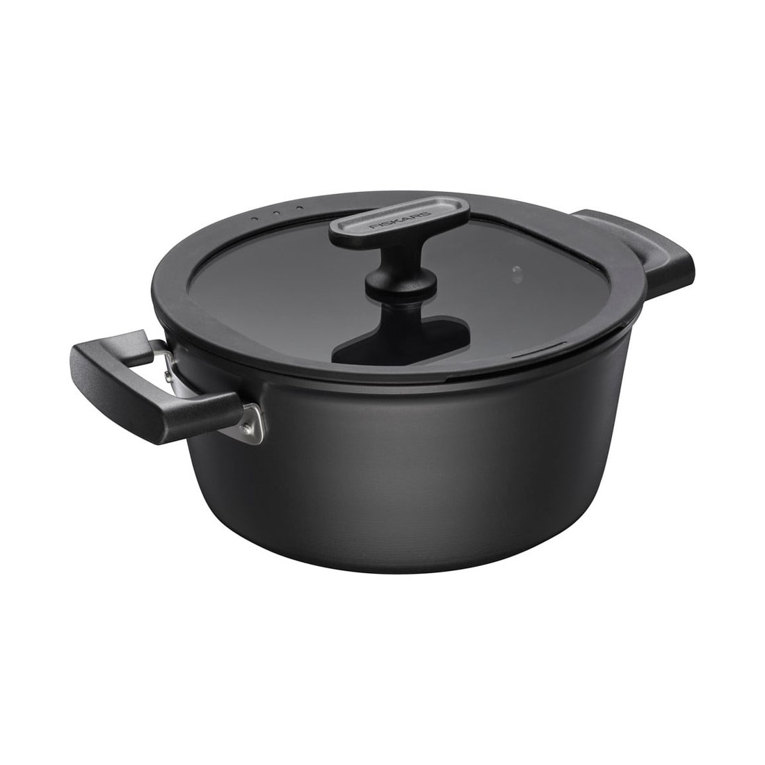 product image - Каструля з антипригарним покриттям Fiskars Hard Face, об'єм 3,5 л, чорний