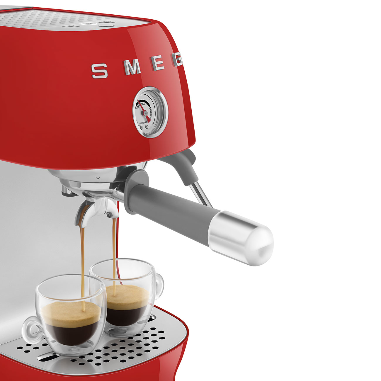 Кавоварка еспресо Smeg 50 Style, 36,4x20,5x29,5 см, червоний