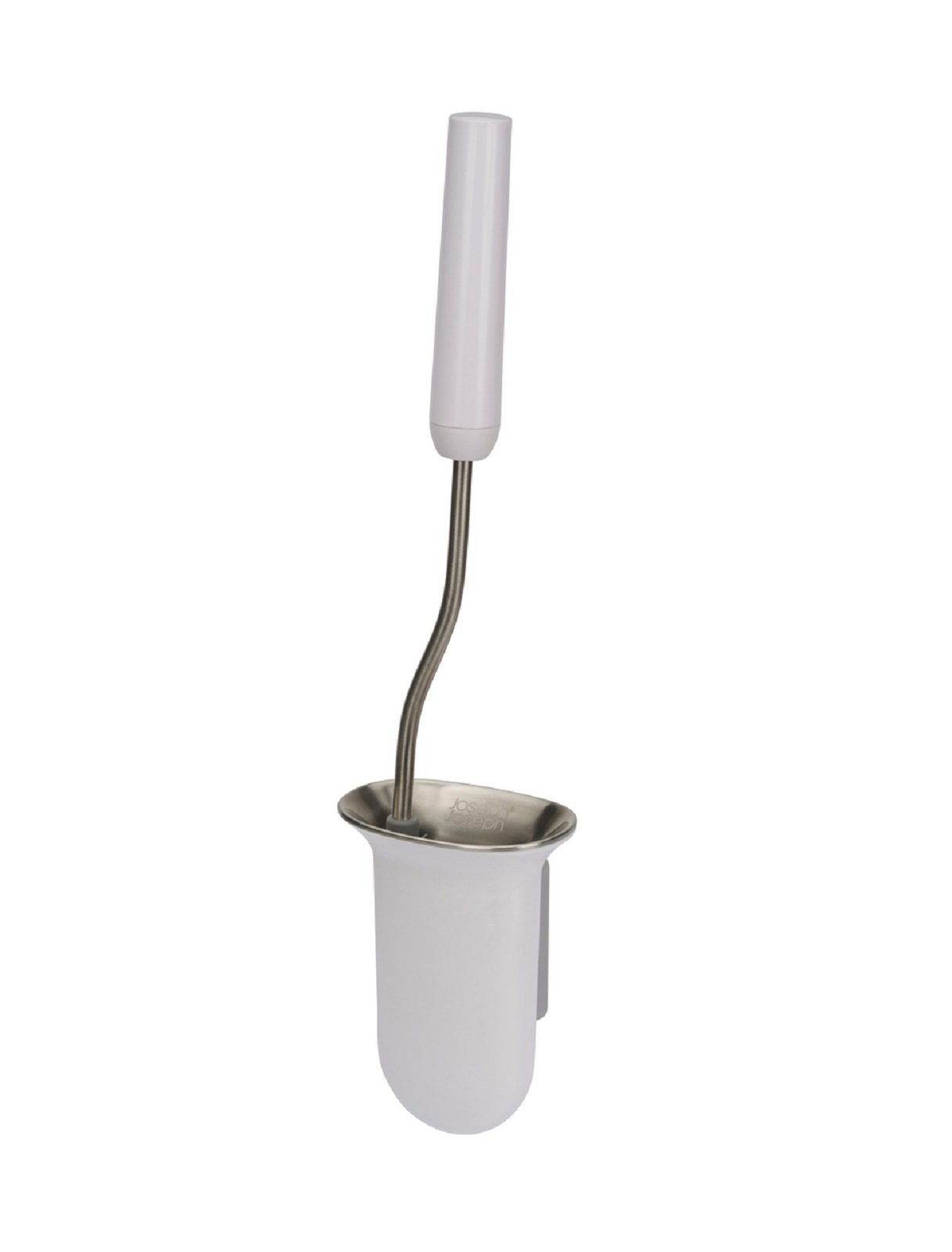 product image - Ершик туалетный с держателем настенный Joseph Joseph FLEX, 42,8х9,9х7,9 см, белый с серым, 2 предмета