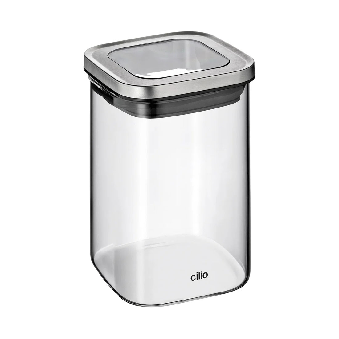 product image - Емкость для хранения сыпучих продуктов Cilio Cubo, объем 1 л, прозрачный