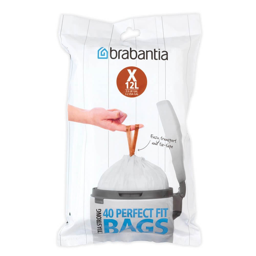 product image - Набір сміттєвих пакетів Brabantia PerfectFit, об'єм 10-12 л, розмір X, 40 шт