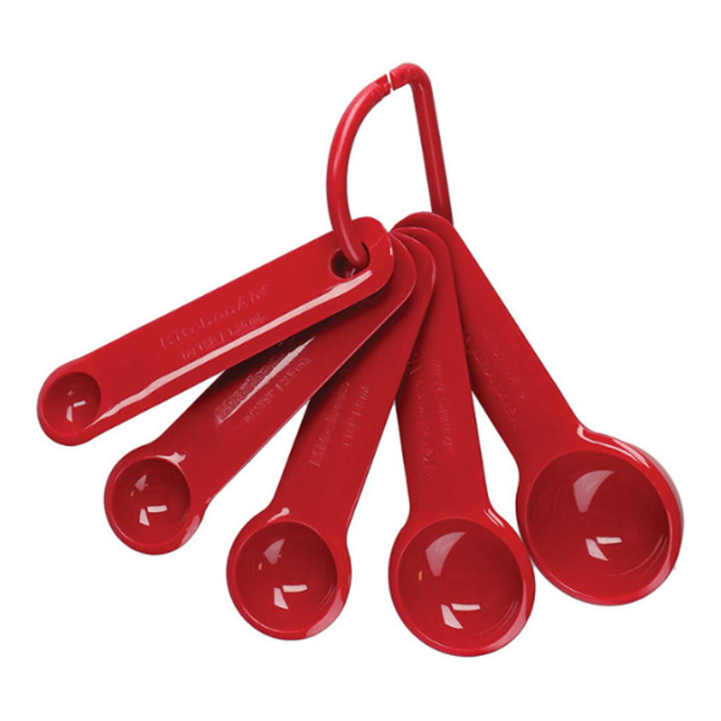 product image - Набор мерных ложек KitchenAid Universal, красный, 5 шт.