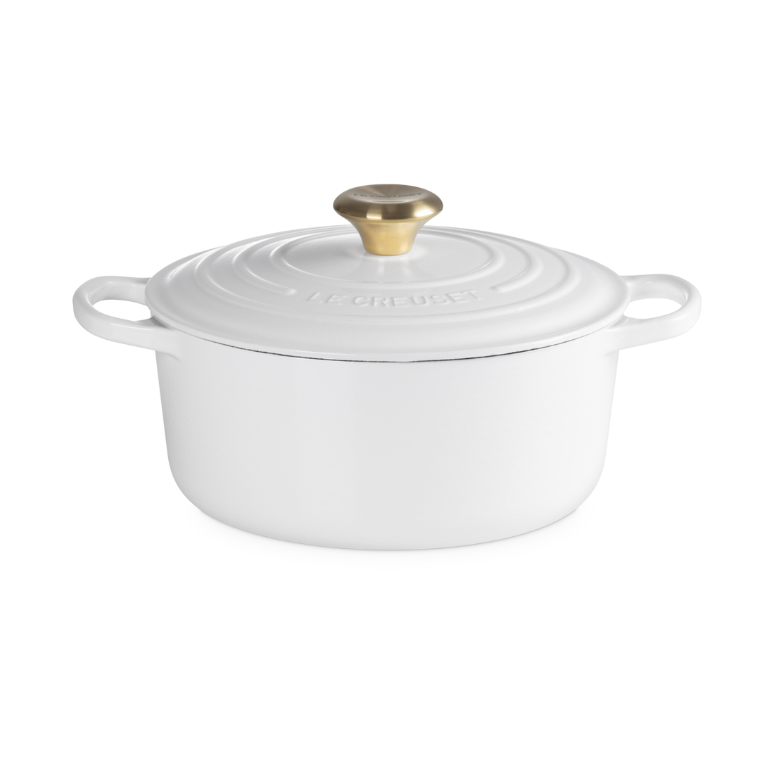 product image - Каструля чавунна з кришкою Le Creuset Cast Iron White, об'єм 4,2 л, діаметр 24 см