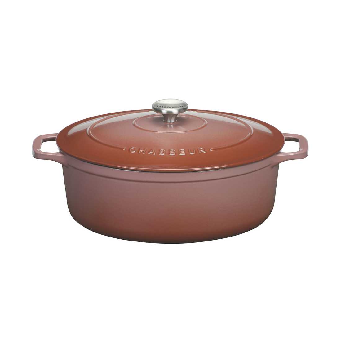 product image - Кастрюля с крышкой овальная Chasseur OVAL CASSEROLES, объем 5 л, диаметр 29 см, сушеная роза