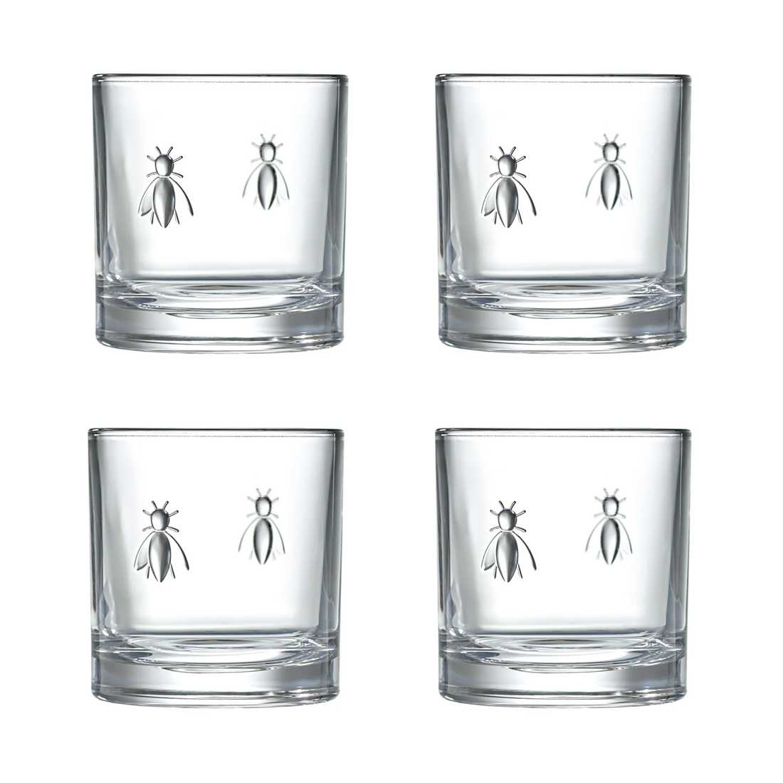 product image - Набір склянок для віскі La Rochere ABEILLE, об'єм 0,32 л, прозорий, 4 шт