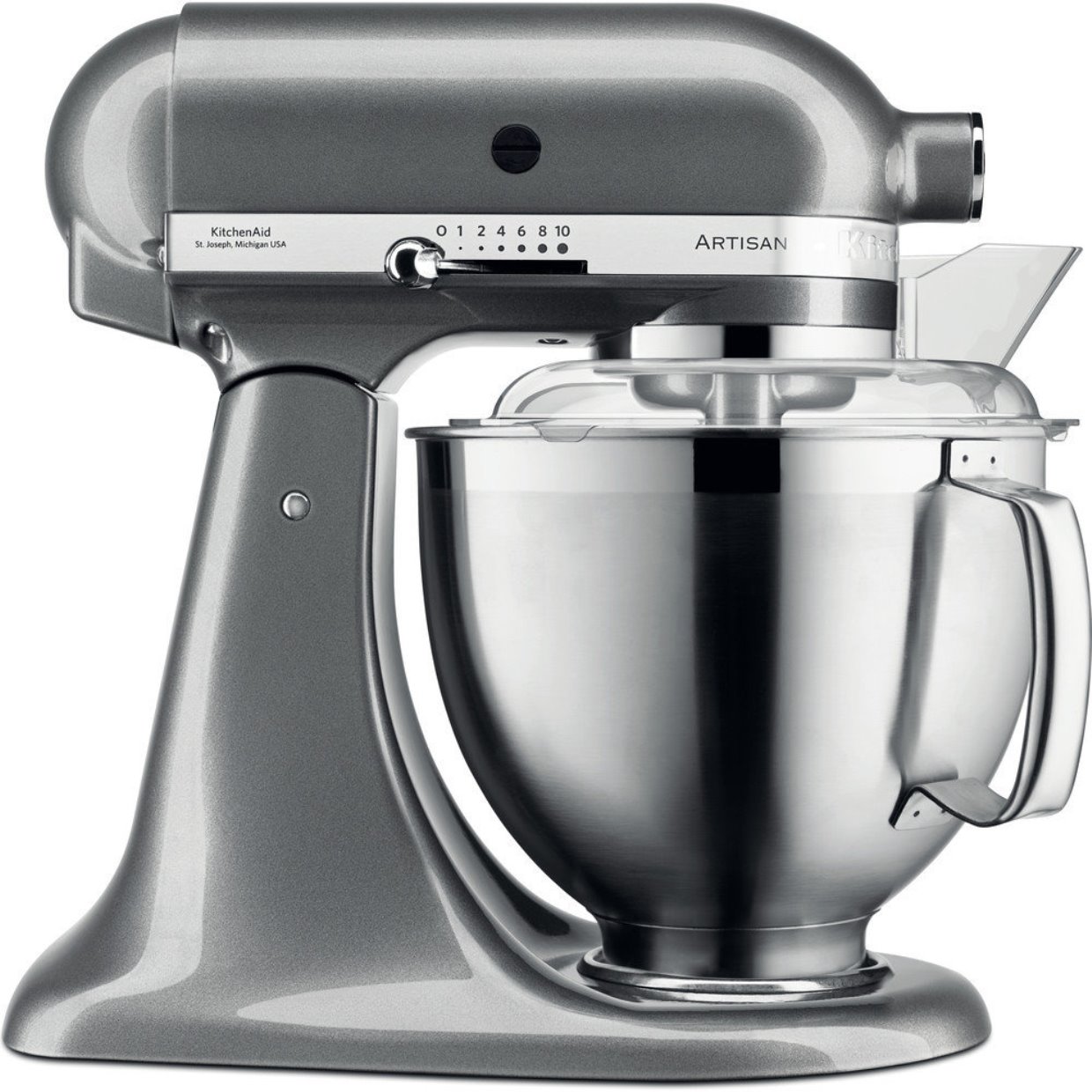 product image - Міксер планетарний KitchenAid Artisan, об'єм чаші 4,83 л, потужність 300 Вт, сріблястий