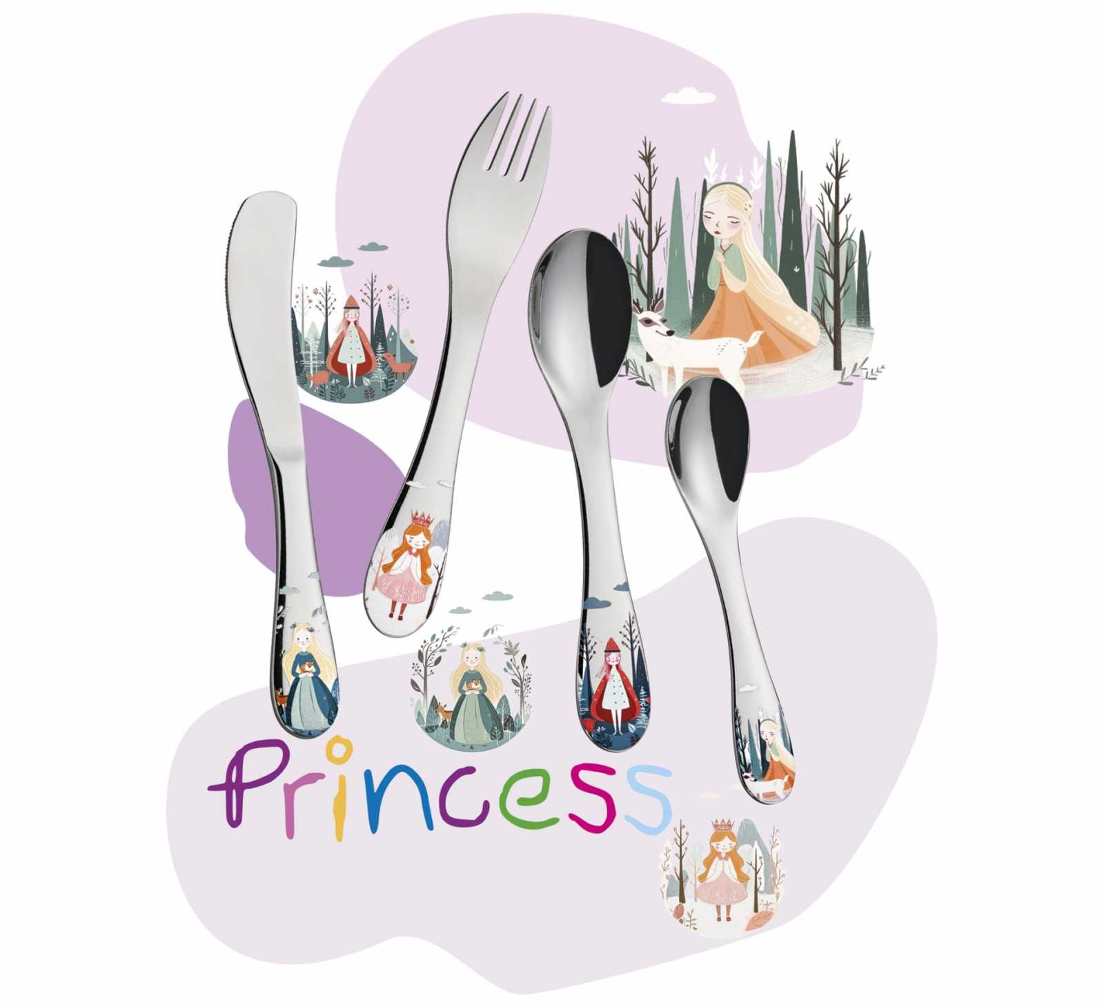 Набір дитячих столових приборів Cilio Princess, 4 пр.