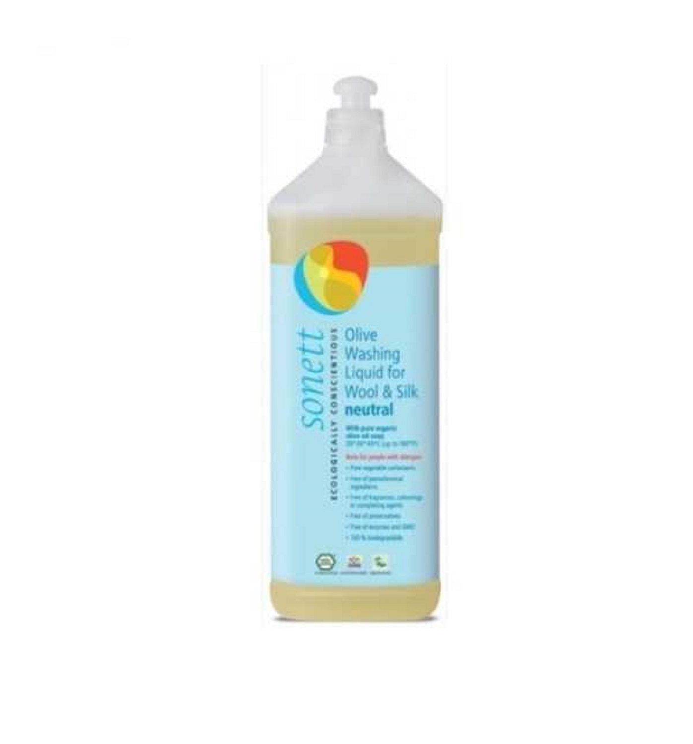 product image - Средство жидкое органическое для стирки шерсти и шелка Sonett, объем 1 л