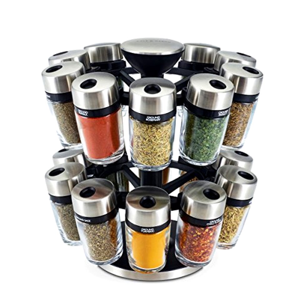 product image - Карусель для специй с 20 емкостями Cole&Mason PREMIUM, серебристый, 21 предмет