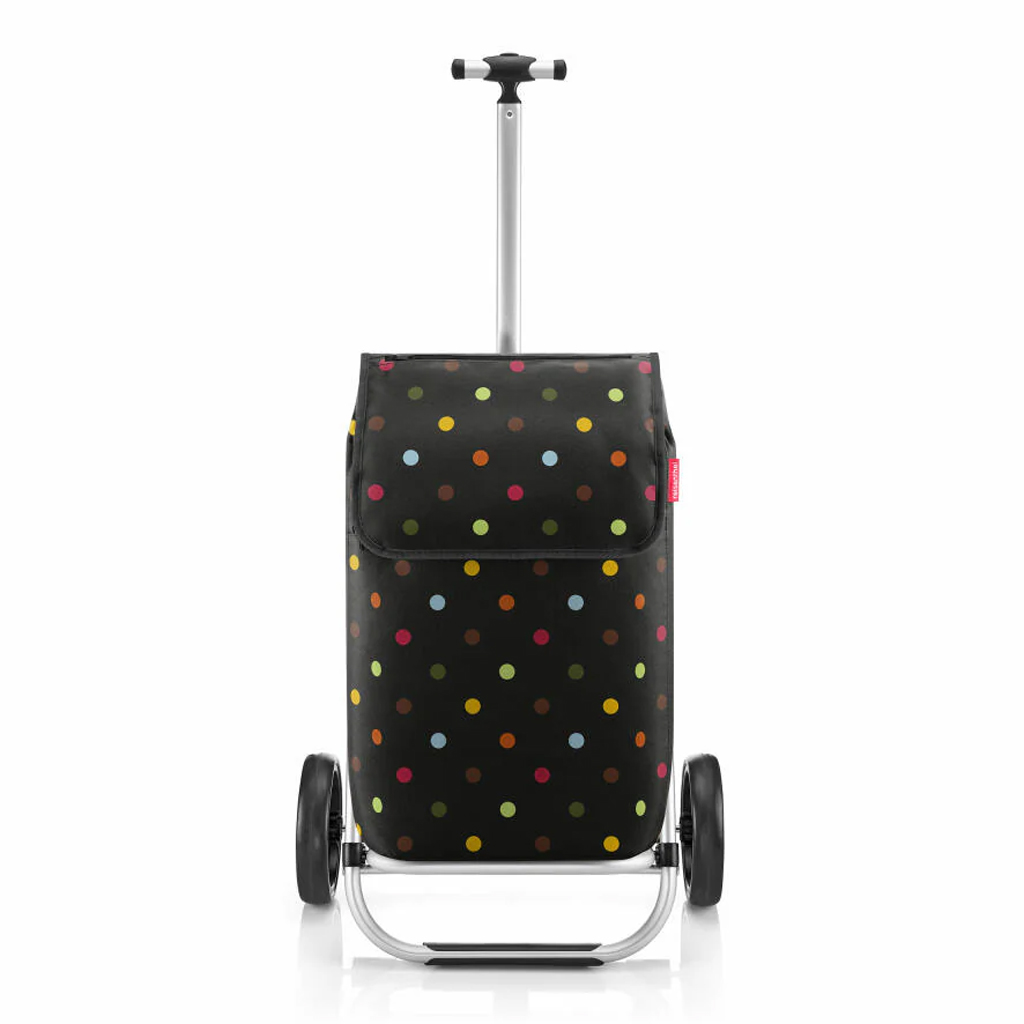 product image - Сумка-шоппер на колесах Reisenthel, объем 45 л, черный в горошек