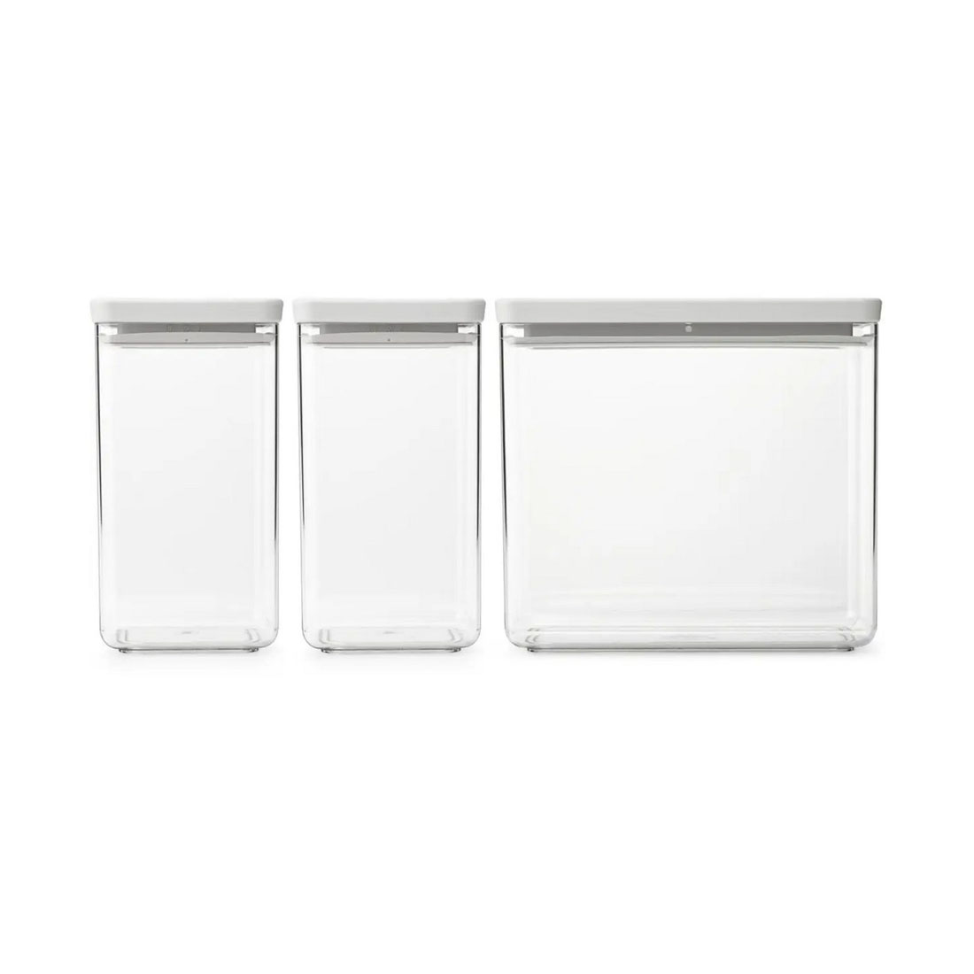 product image - Набор емкостей для хранения Brabantia TASTY+, объем 2 x 1,6 л и 1 x 3,5 л, светло-серый, 3 шт