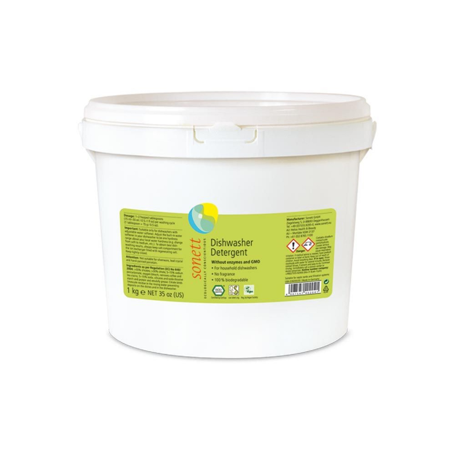 product image - Органический порошок для посудомоечных машин (концентрат) Sonett, вес 1 кг