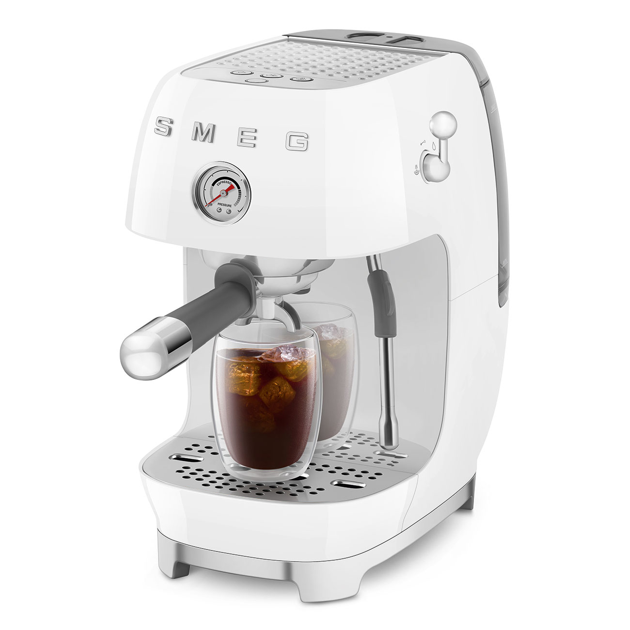 Кавоварка еспресо Smeg 50 Style, 36,4x20,5x29,5 см, білий