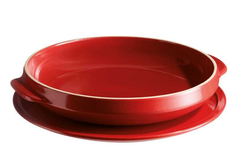 product image - Набір «Тарт-татен» з кришкою Emile Henry, 28 см, червоний