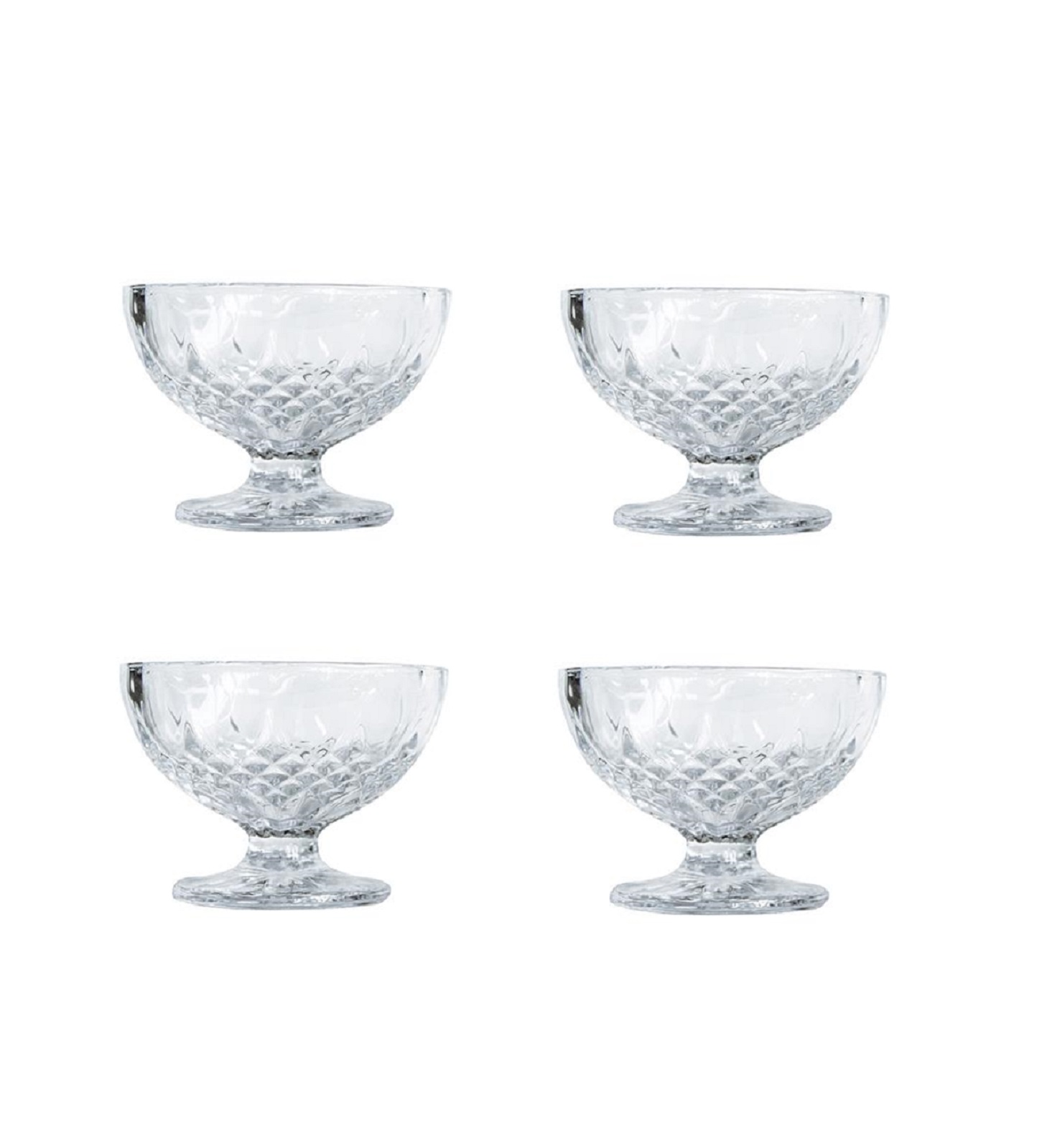 product image - Набор креманок для десерта Aida HARVEY, диаметр 10,5 см, высота 8 см, прозрачный, 4 штуки