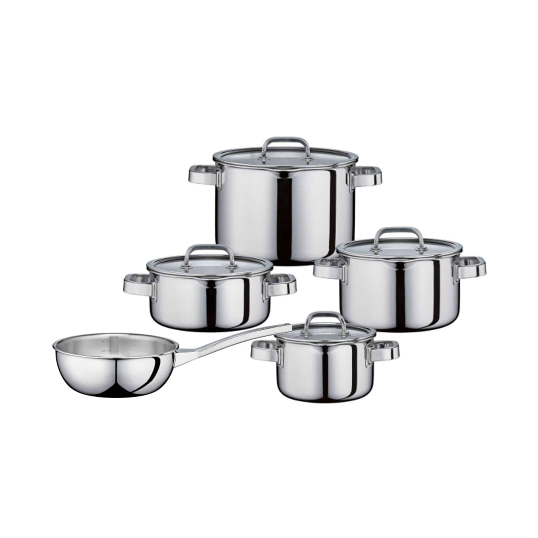 product image - Набор кастрюль с крышками Spring FINESSE2+, 5 шт, серебристый