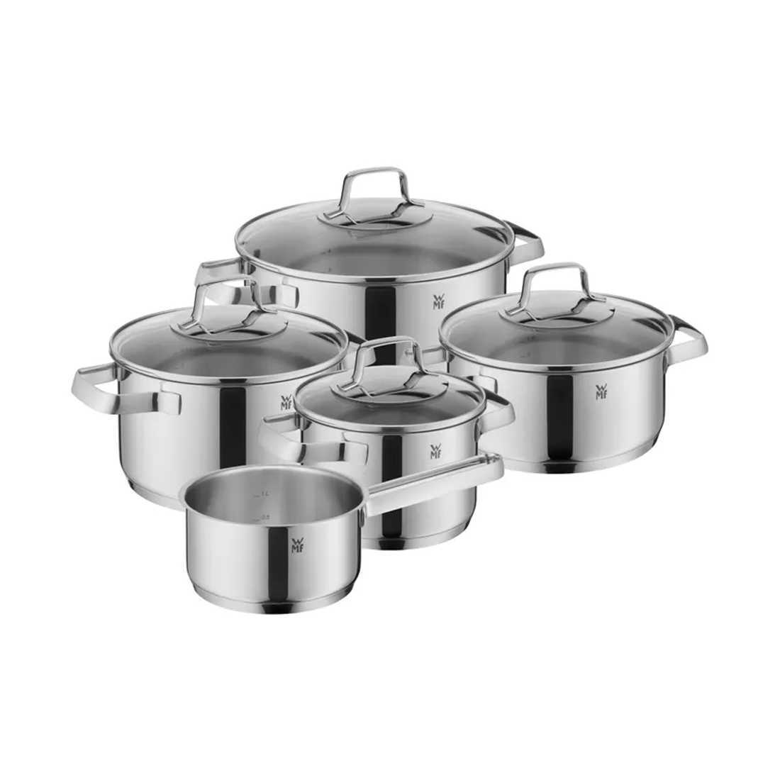 product image - Набор кастрюль с крышками WMF Belmonte, серебристый, 5 шт