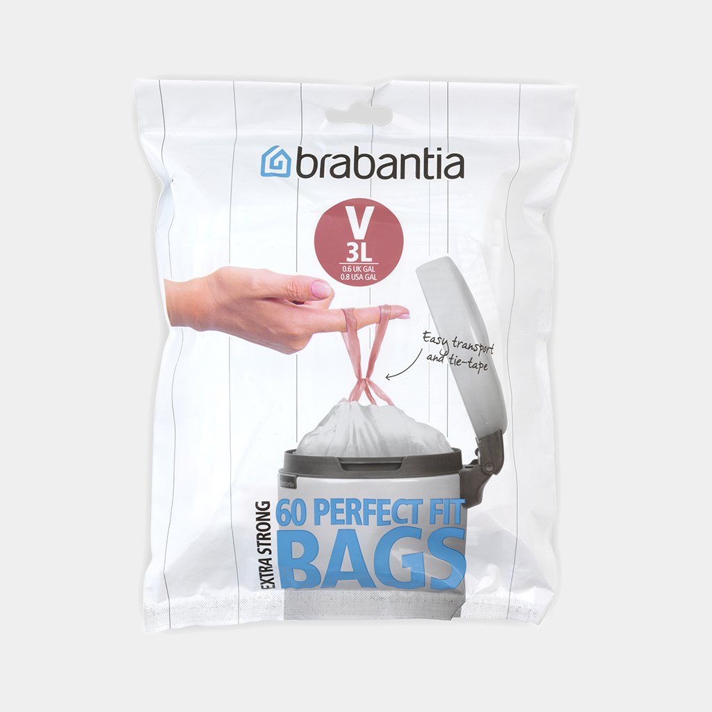 product image - Набір сміттєвих пакетів Brabantia (3 л), "V", 60 шт (116803)