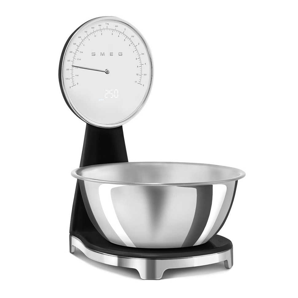 Ваги кухонні Smeg 50 Style, 31,5х18х25 см, чорний