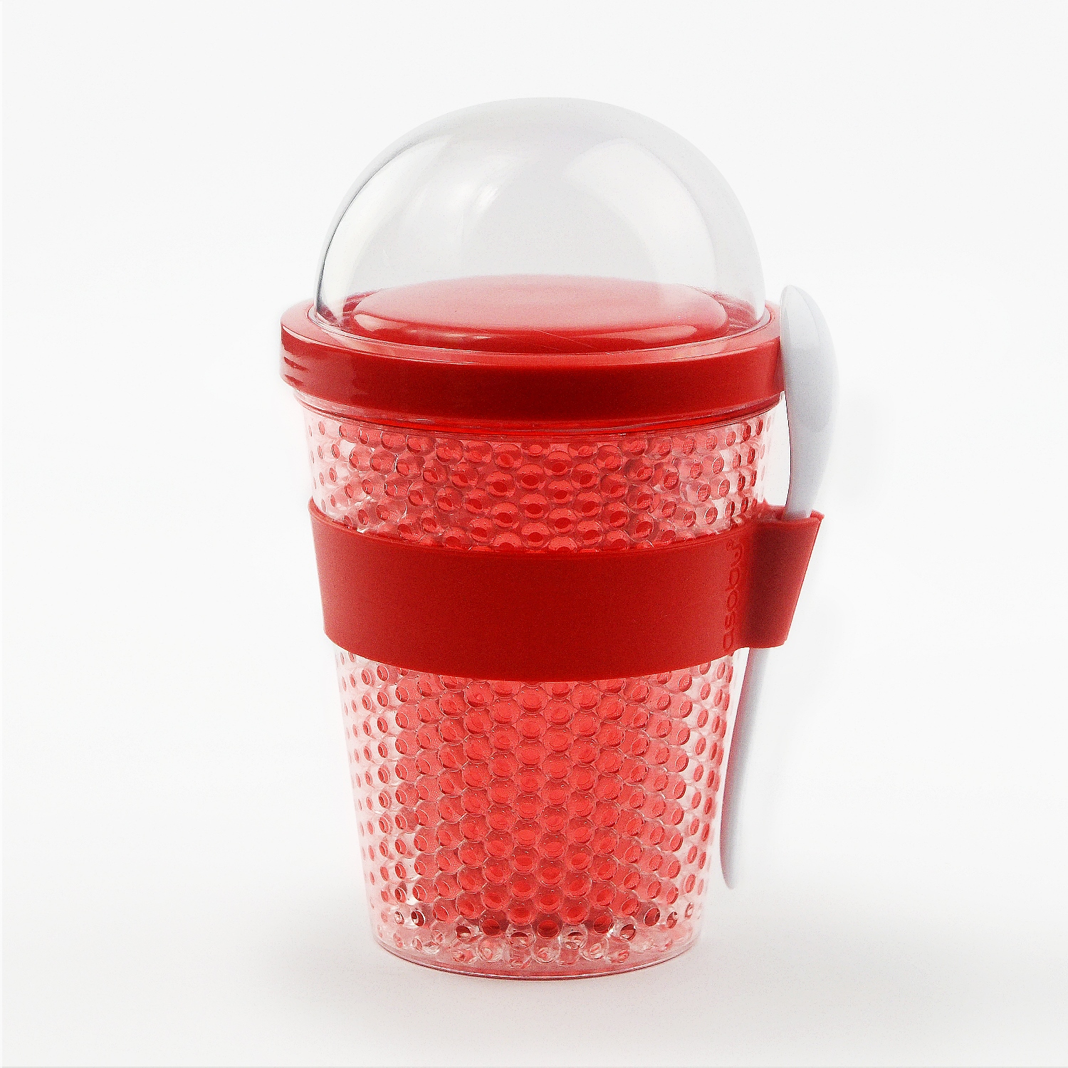 product image - Термоконтейнер с ложкой Asobu CHILL YO 2 GO, 0,38 л, красный
