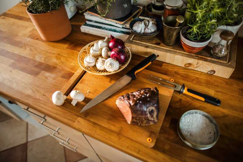 Вилка для мяса Fiskars Functional Form, длина 11 см, черный