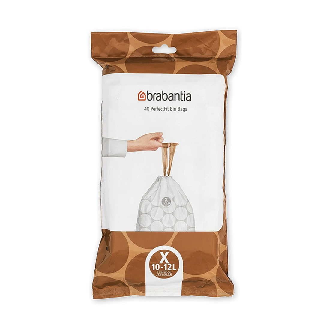 product image - Набір пакетів для сміття Brabantia PerfectFit, об'єм 10-12 л, 40 шт