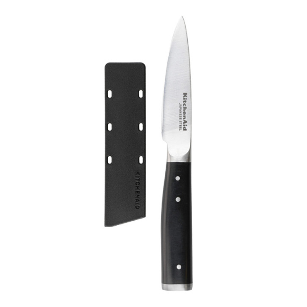 product image - Нож для чистки овощей и фруктов с защитным чехлом для лезвия KitchenAid Coreline, длина 9 см