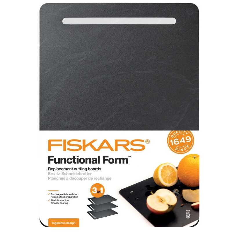 Набір змінних обробних дошок Fiskars Functional Form, 44х27 см, чорний, 3 шт