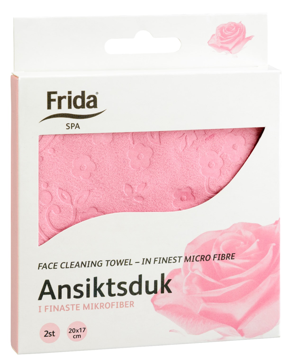 product image - Набор полотенец для лица из микрофибры Frida, 20х17 см, розовый, 2 штуки