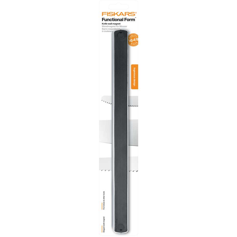 Магнітний тримач для ножів Fiskars Functional Form, довжина 32 см, чорний