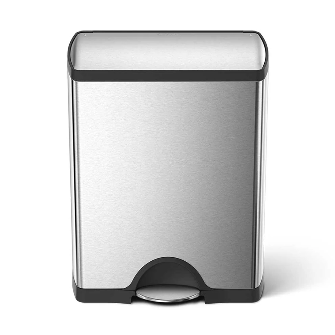 product image - Бак для сміття педальний подвійний Simplehuman FPP, об'єм 46 л, сріблястий матовий